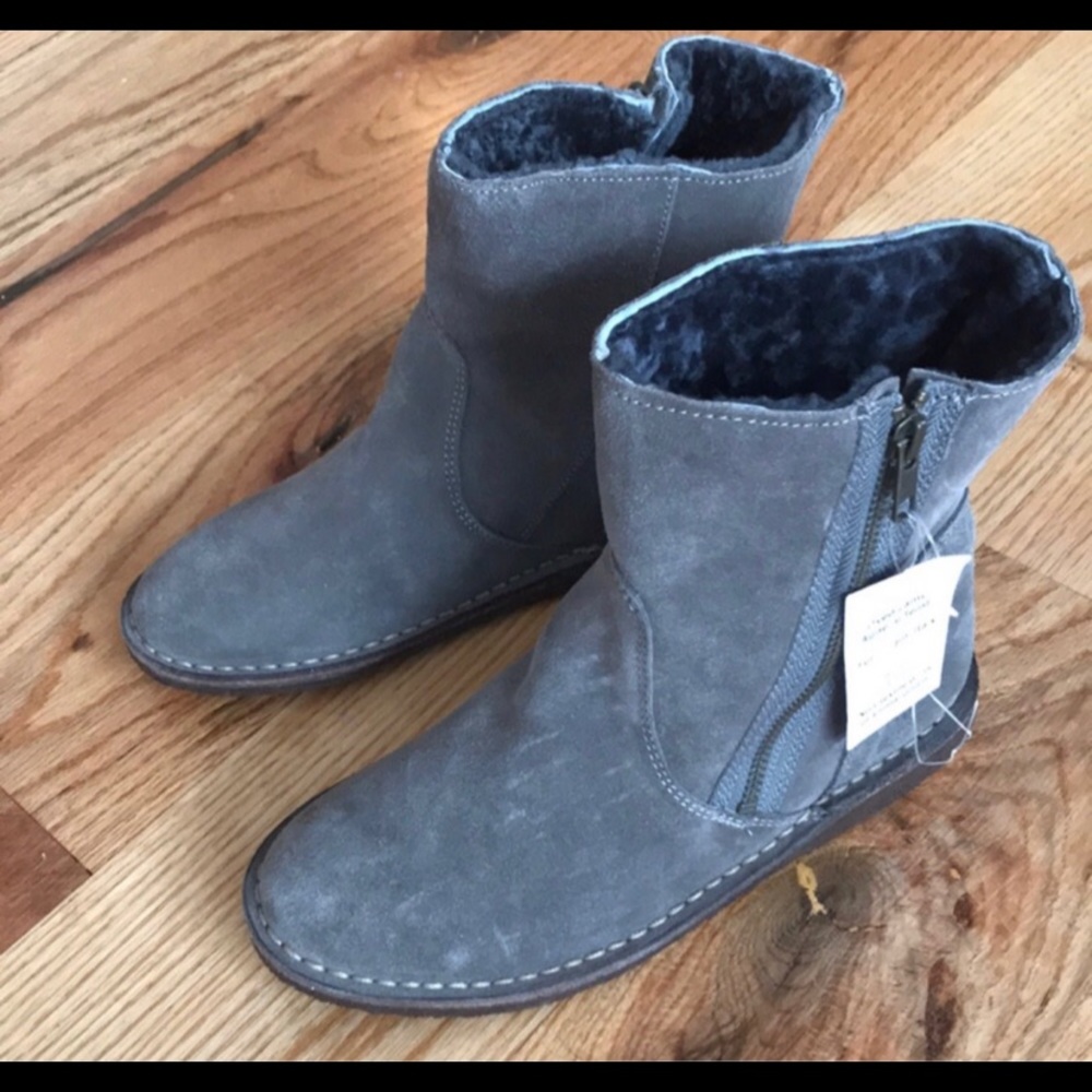 j.Crew crewcuts genuine leather real shearling lined boots